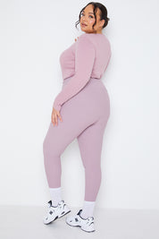 High Waisted Sculpting Ribbed Leggings