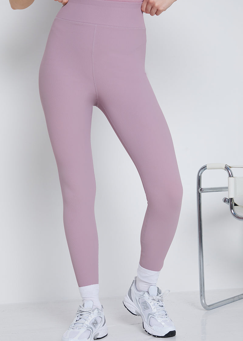 High Waisted Sculpting Ribbed Leggings