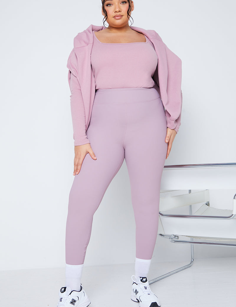 High Waisted Sculpting Ribbed Leggings