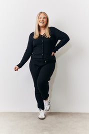 Brushed Rib Co Ord Slim Joggers