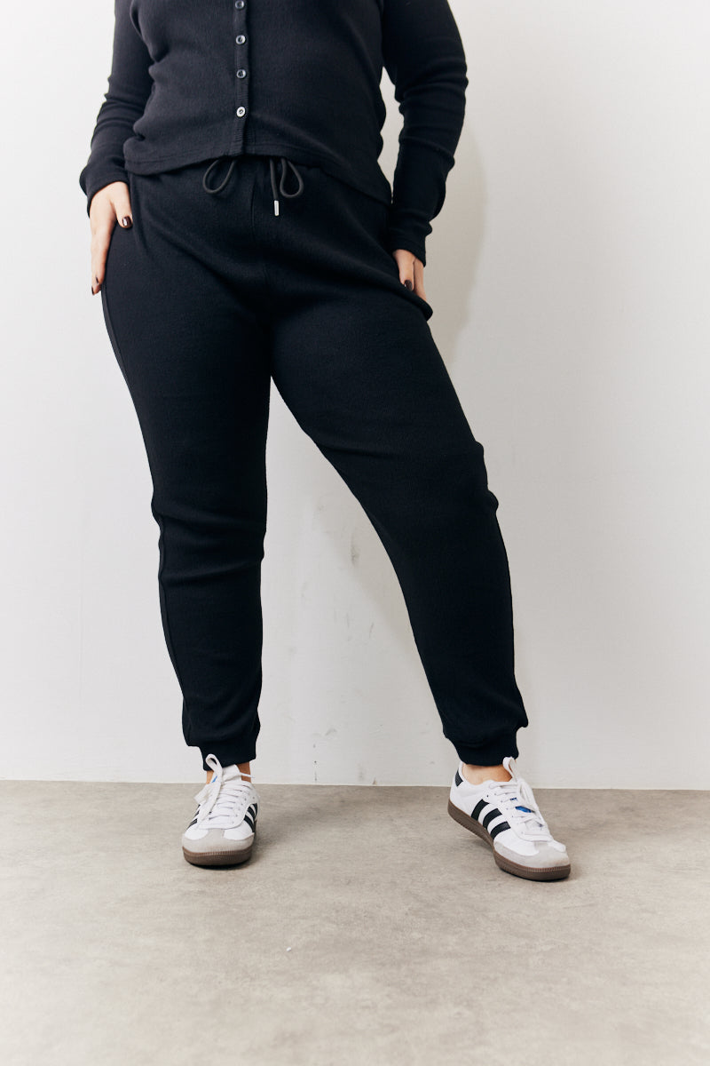 Brushed Rib Co Ord Slim Joggers