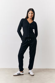 Brushed Rib Co Ord Slim Joggers
