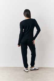 Brushed Rib Co Ord Slim Joggers