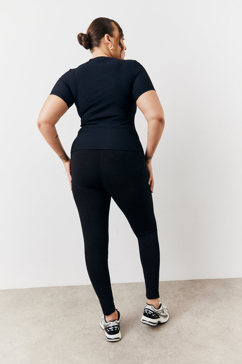 Black 2 Pack Jersey Kickflare and Legging