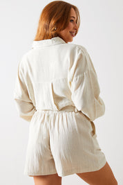 Linen Look Tie Waist Shorts