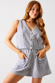 Stripe Elasticated Waist Shorts