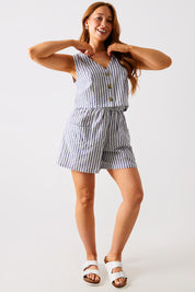 Stripe Elasticated Waist Shorts