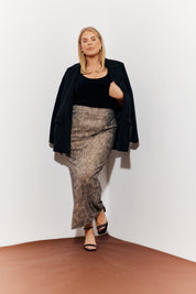 Snake Skin Printed Mesh Shirt