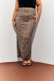 Snake Skin Printed Mesh Shirt