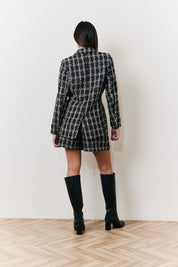 Occasion Black Boucle Check Short