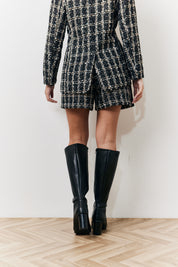 Occasion Black Boucle Check Short