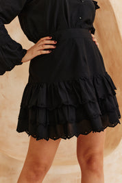Frill Crochet Detail Co Ord Skirt