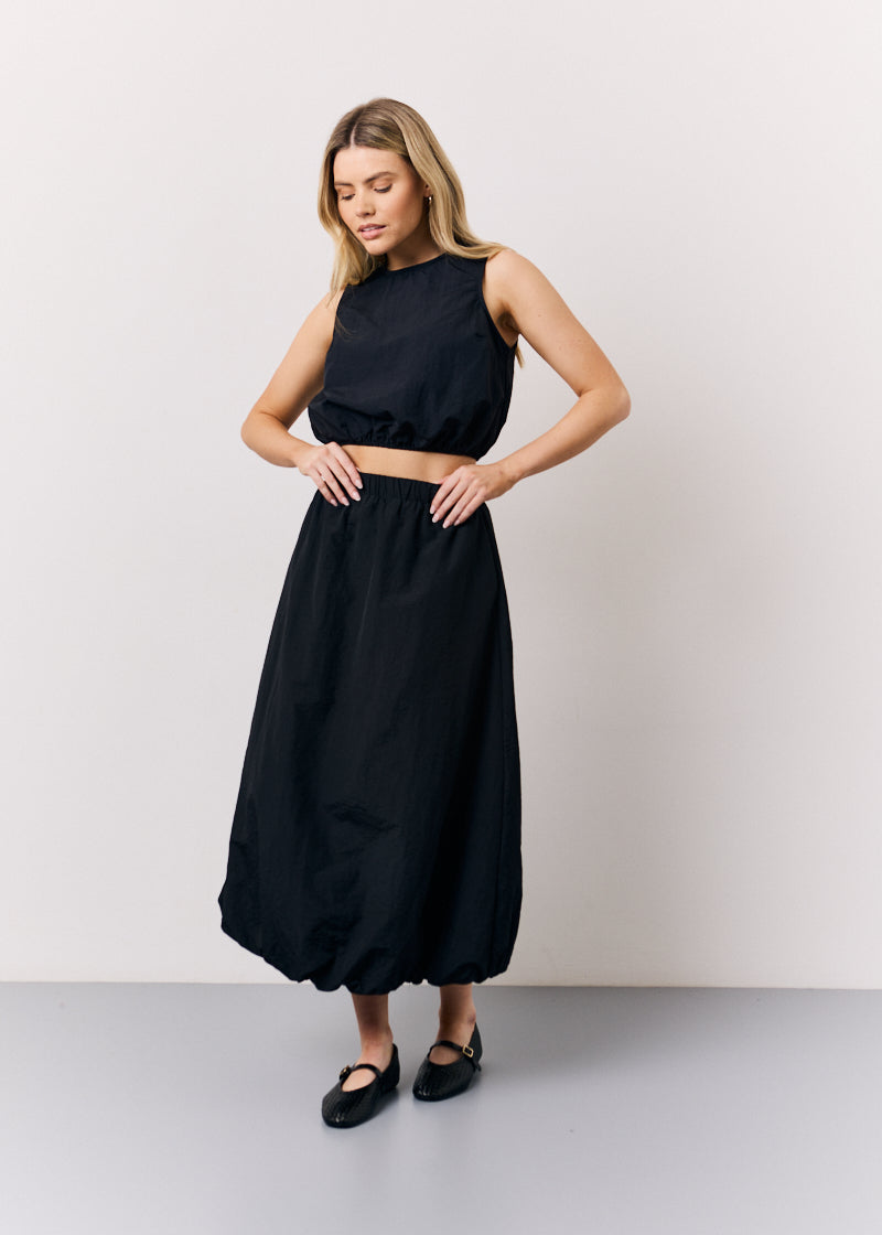 Black Balloon Co-Ord Midi Skirt