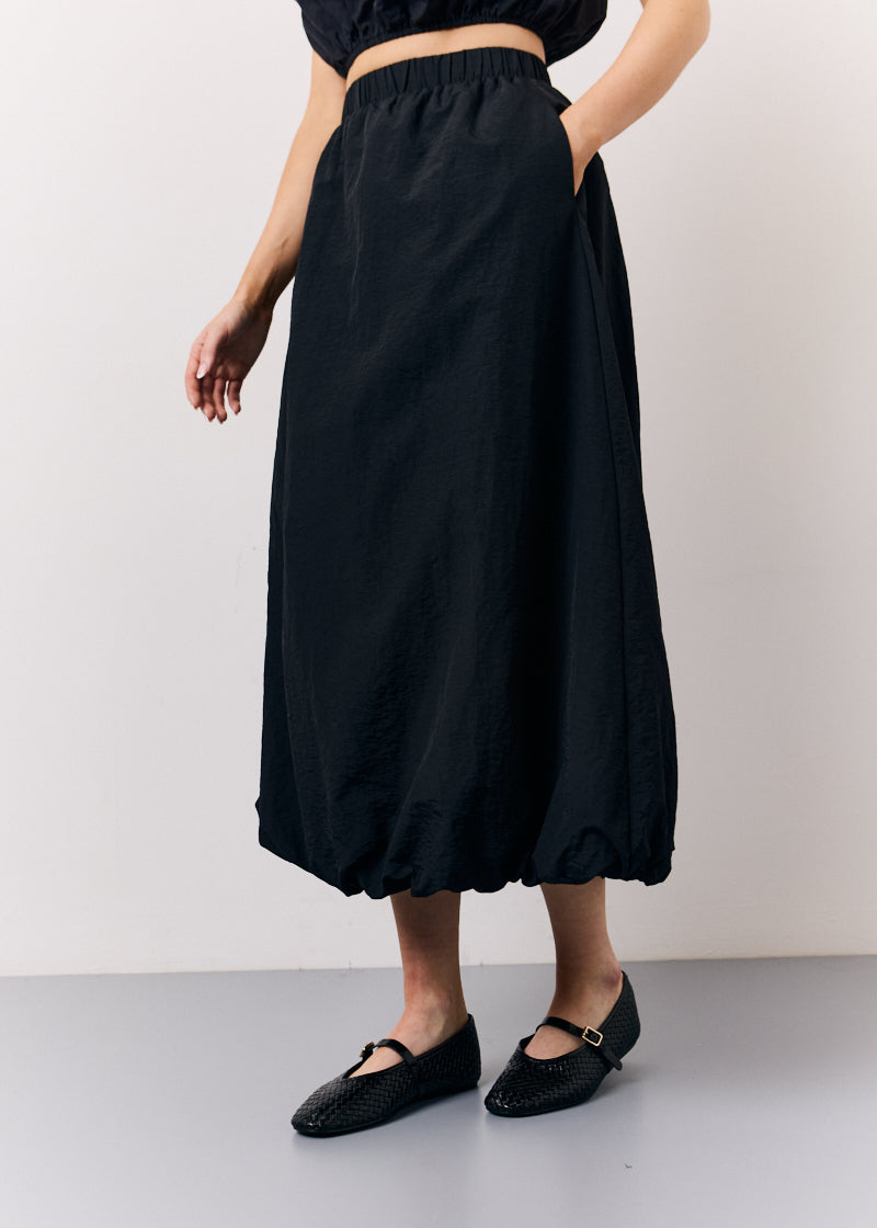Black Balloon Co-Ord Midi Skirt