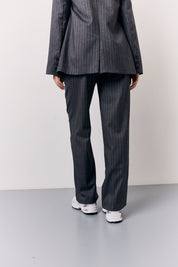 Pinstripe Wide Leg Tailored Trouser