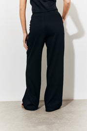Brushed Tailored High Waist Trousers