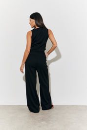 Brushed Tailored High Waist Trousers