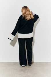Brushed Tailored High Waist Trousers