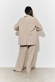 Brushed Tailored High Waist Trousers