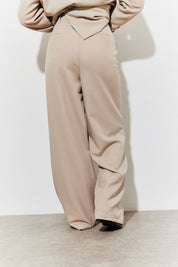 Brushed Tailored High Waist Trousers