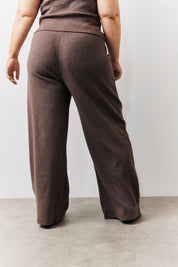 Brushed Rib Wide Leg Co Ord Trousers