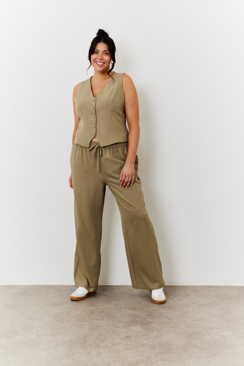 Elasticated Wide Leg Trouser