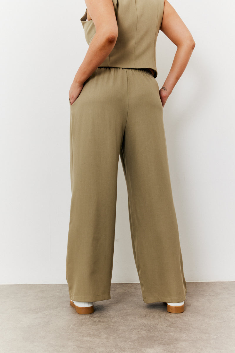 Elasticated Wide Leg Trouser