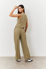 Elasticated Wide Leg Trouser