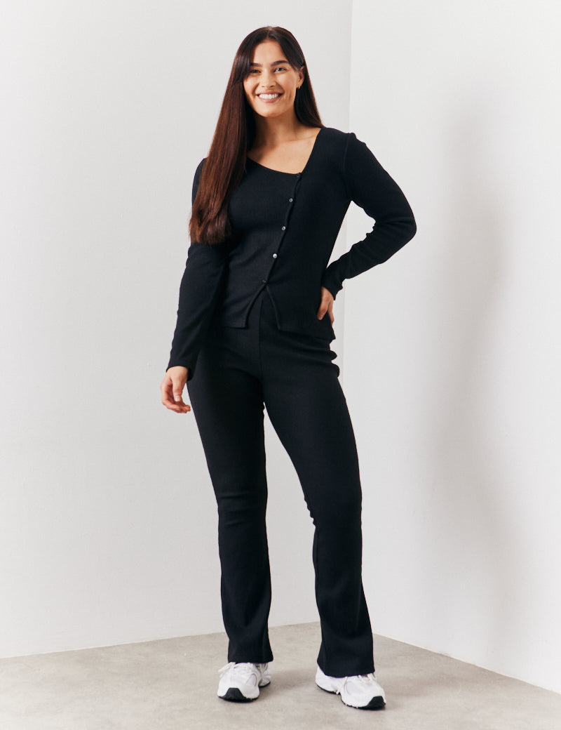 Brushed Rib Fit and Flare