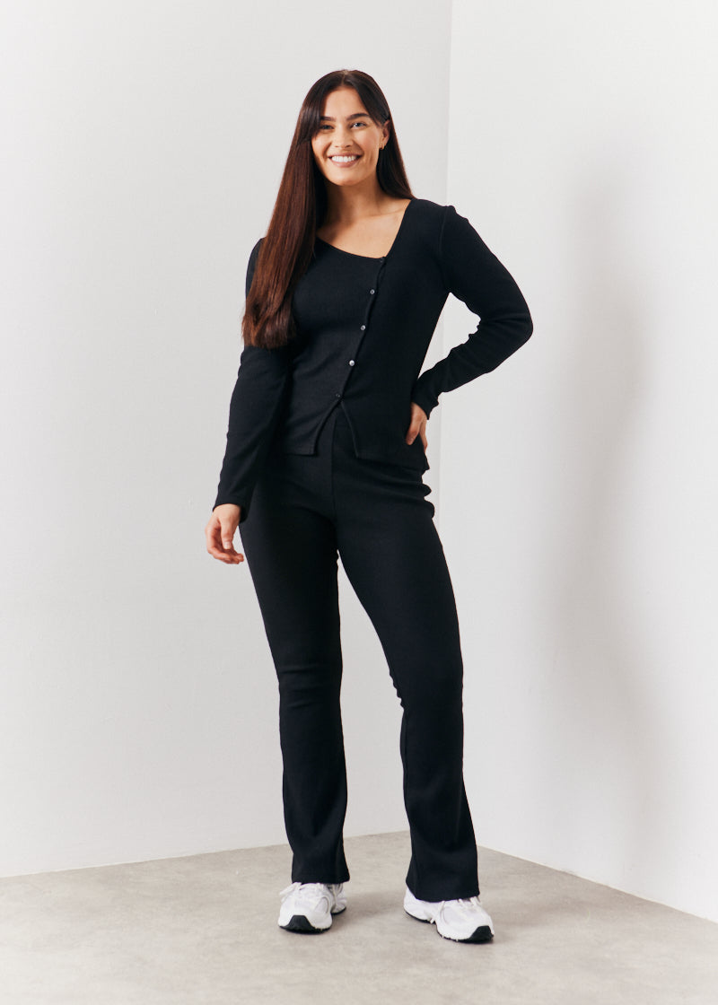 Brushed Rib Fit and Flare