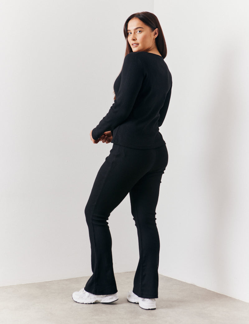 Brushed Rib Fit and Flare