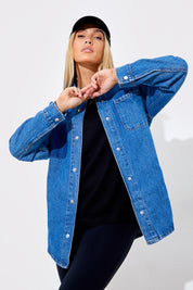 Denim Shirt With Contrast Pocket