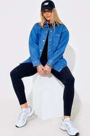 Denim Shirt With Contrast Pocket