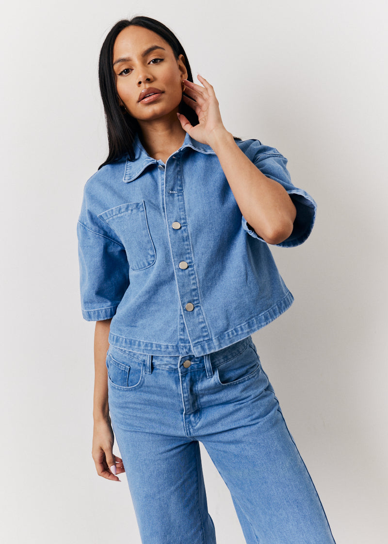 Boxy Denim Shirt
