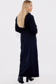 Washed Long Sleeve Denim Maxi Dress
