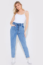 Paperbag Tie Waist Jeans