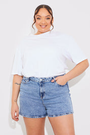 Denim Mom Short