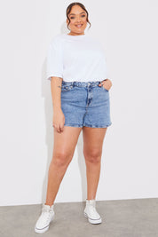 Denim Mom Short