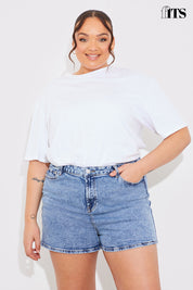 Denim Mom Short