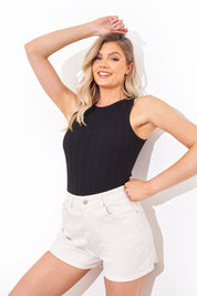 Denim Mom Short