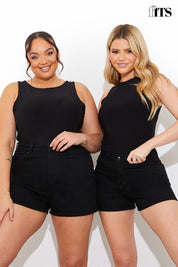 Denim Mom Short