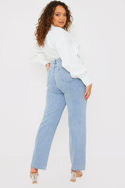 Light Wash Straight Leg Jeans
