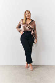 Straight Leg High Rise Ankle Grazer Jeans