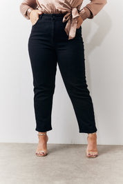 Straight Leg High Rise Ankle Grazer Jeans