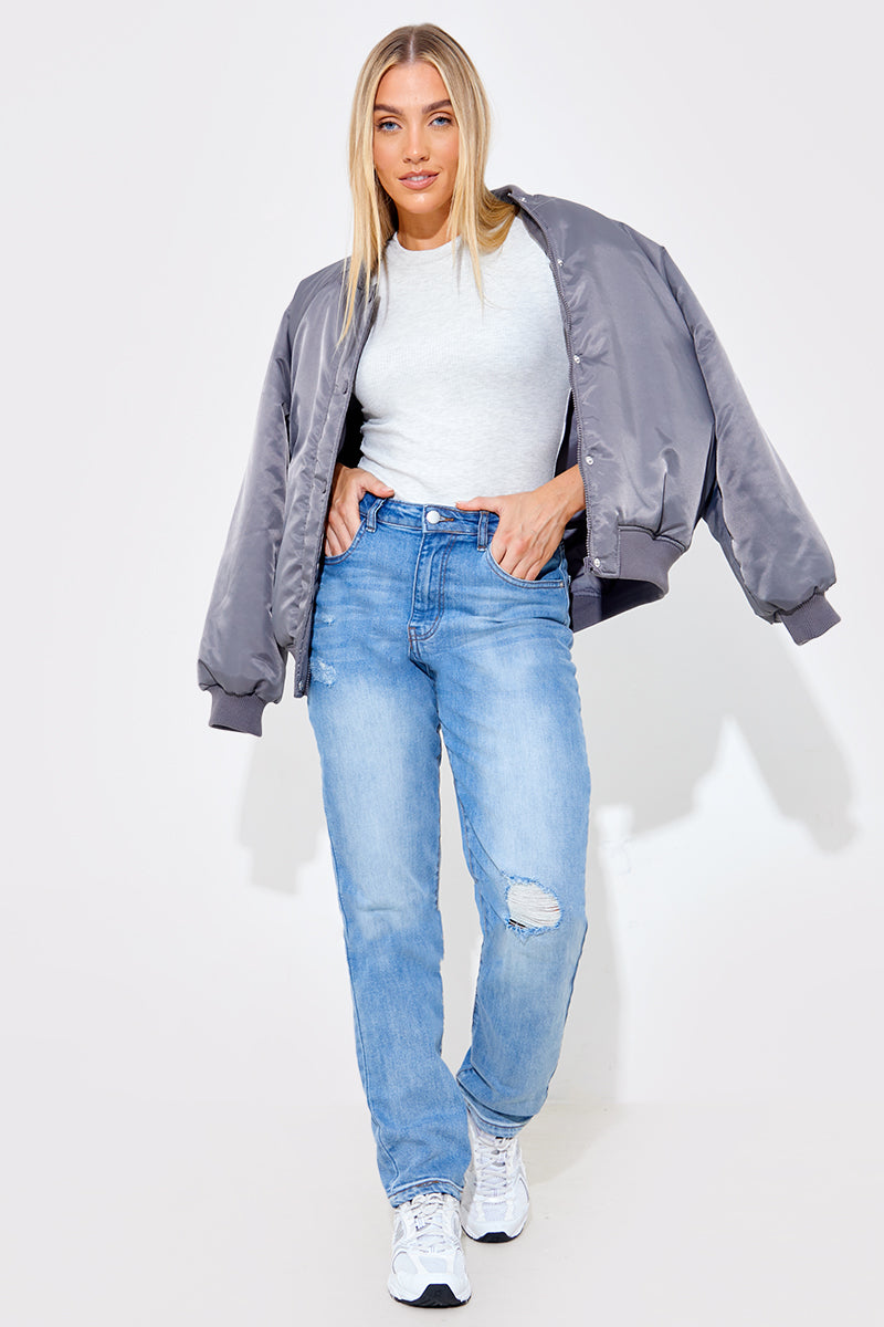Distressed Mom Jeans