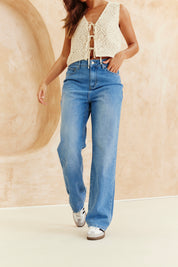 Denim Wide Leg Jeans