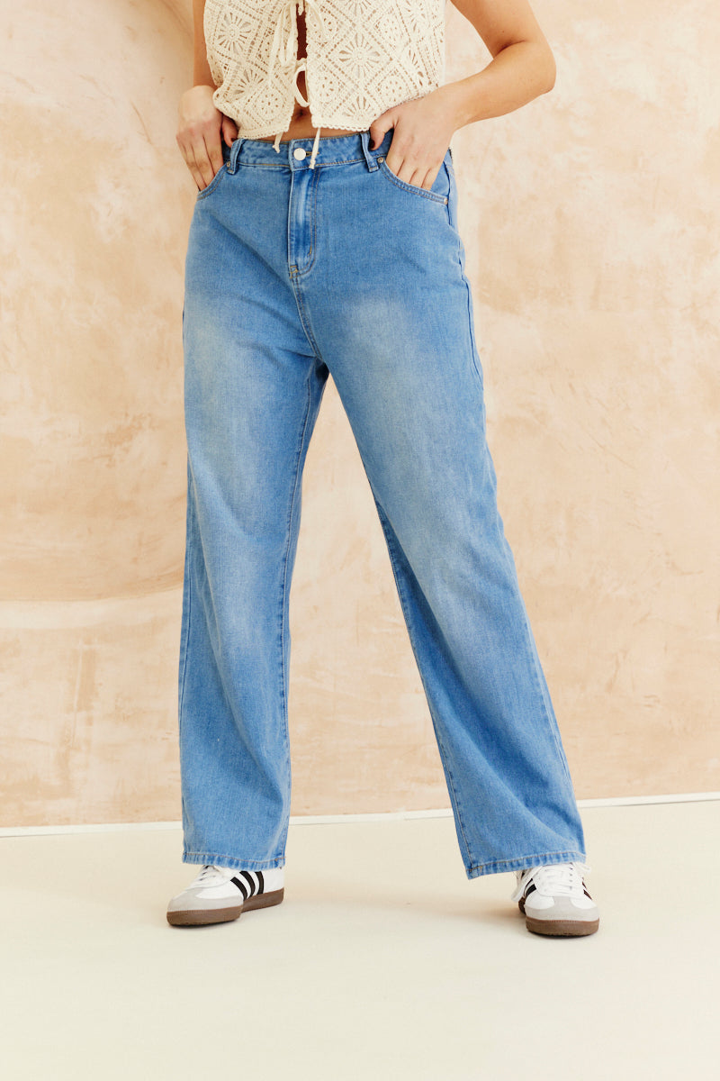 Denim Wide Leg Jeans