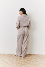 Geo Print Wide Leg Trousers