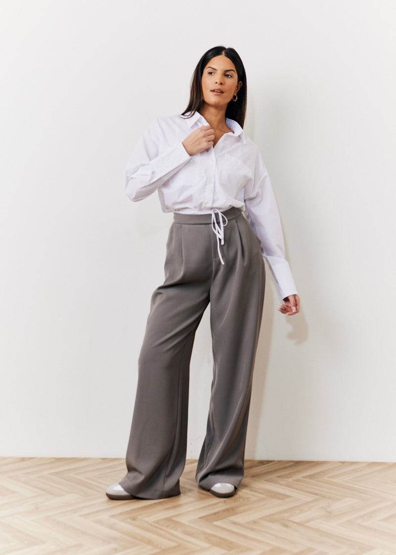 Waistband Detail Tailored Trouser