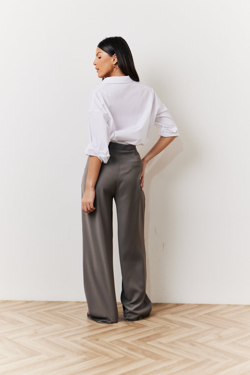 Waistband Detail Tailored Trouser